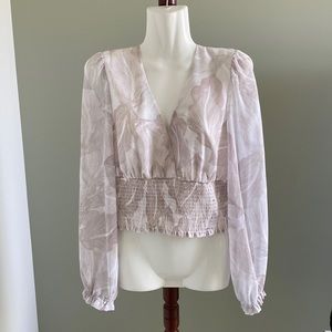 New Aritzia Wilfred Genoa Blouse Shirt in Light Birch Medium M